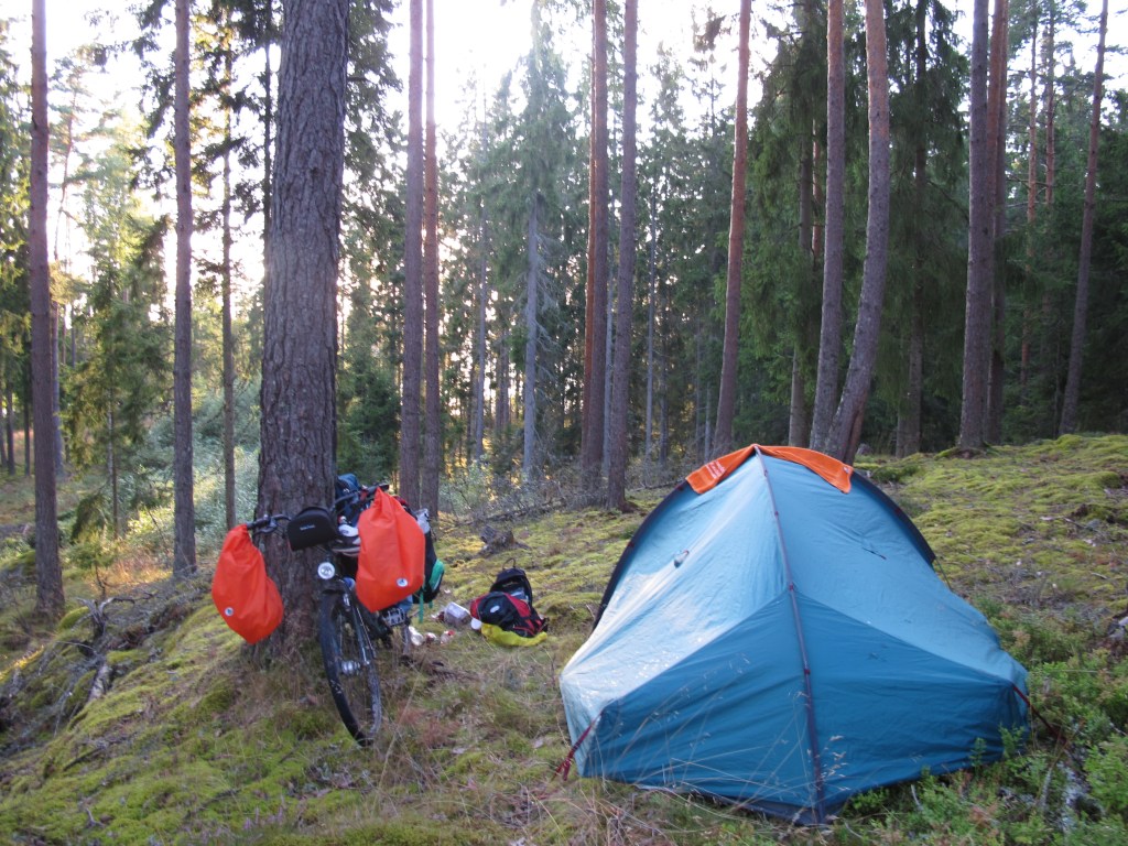 Wild camping somewhere in Sweden.