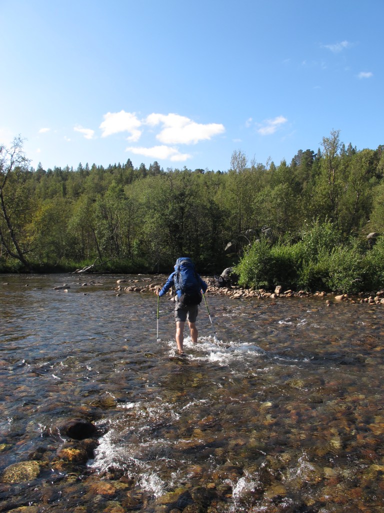 Wade through the river (Divielva, Norway)