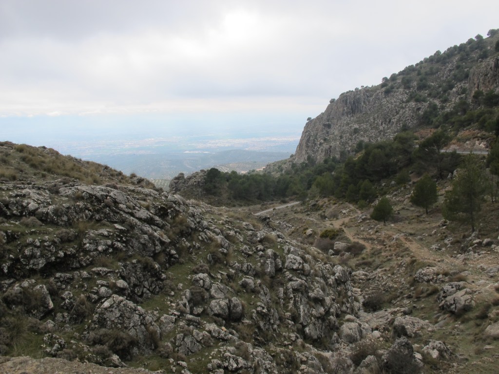 View from the Sierra de Huetor to the lowlands of Granada (Spain)