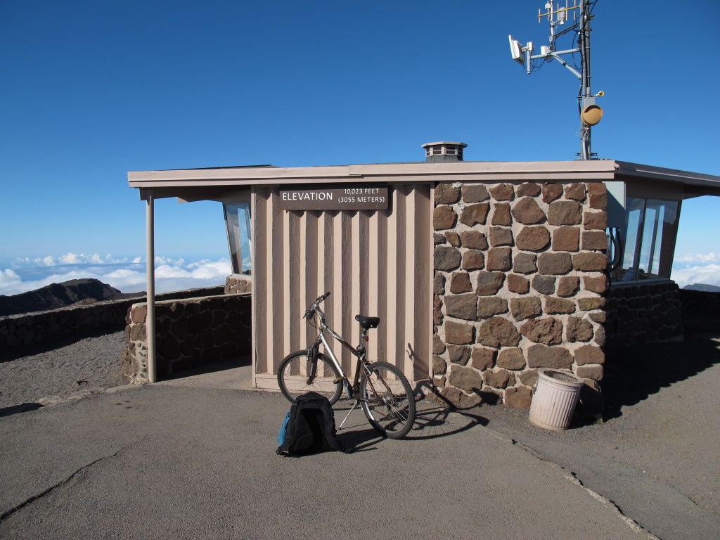 The bike on Haleakala, the highest mountain on Maui, Hawaii.