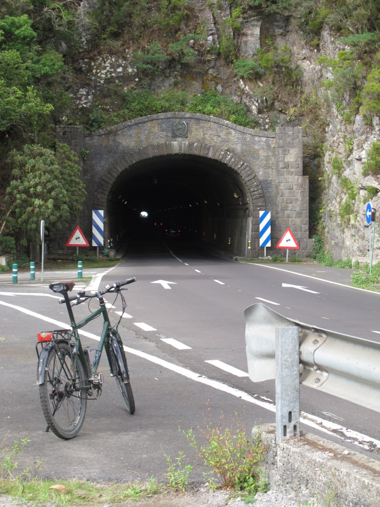 East portal of the Tunel de la Cumbre with Ronny's bicycle in front.