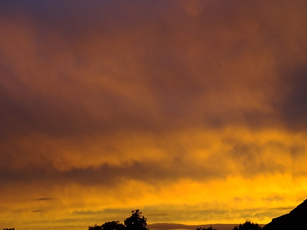 Summer sunset in England