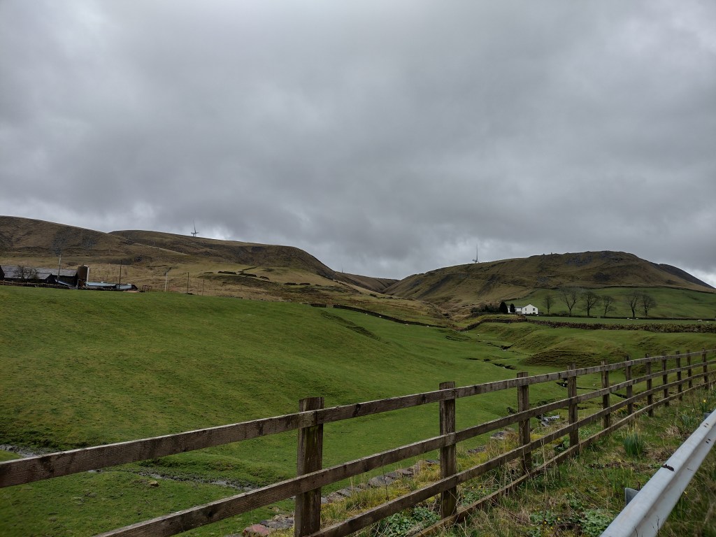 Wind Turbines in the South Pennines, north of Manchester.
